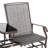 Metal Frame Glider Bench With Table Integration Feature. Gray Patio For Outdoor Spaces. Double Gliding Enjoyment. Breathable Mesh. 726 Lbs. Capacity. Backyard, Garden, Porch Selectable. 32"D X