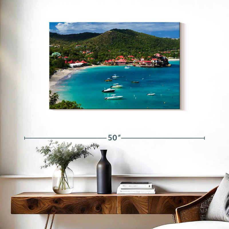 Baie de Saint Jean à Saint-Barth, H 24 po x l 36 po