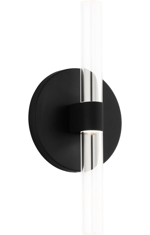 Silas Sconce, 1, Midnight Black, 10" H x 4.5" W x 2" D