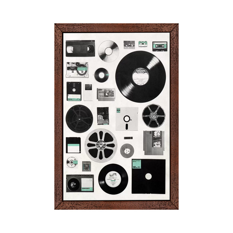 Data - Floater Frame Print on Canvas, Brown Framed, 101.6 cm H x 66.04 cm W