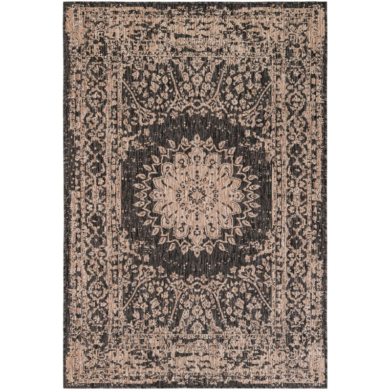 Contemporary Hintz Runner Rug Black Color, Rectangle 4'1" x 6'1"