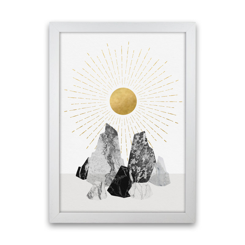 Rock Formation No 1 - Print, White Framed, 34cm H x 25cm W x 3cm D