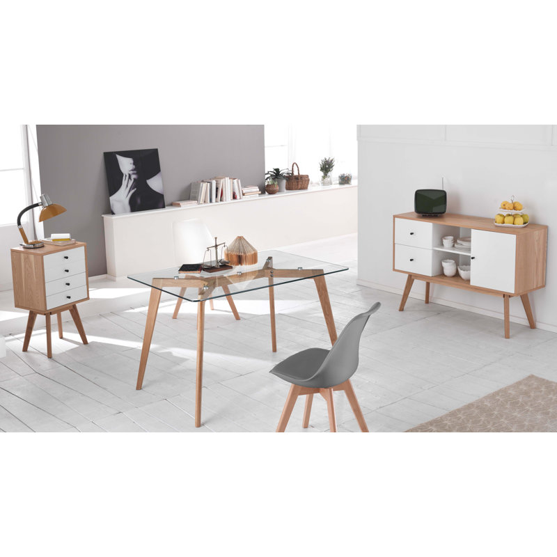 Jacobsen Upholstered Dining Chair, Light Grey