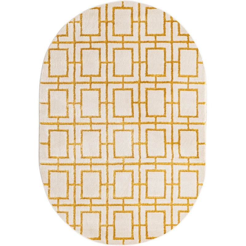 Corando Geometric Indoor Rug, Oval 4'1" x 6'1"