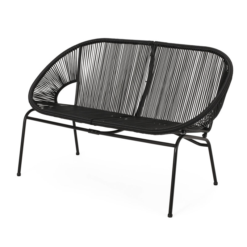 Chic chic avec tissage durable et cadre en fer noir