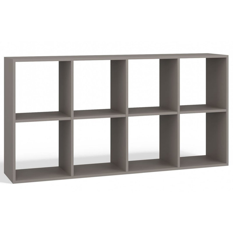 75cm H Standard Bookcase, (2 Shelves) 75cmH x 147cmW x 30cmD, Grey