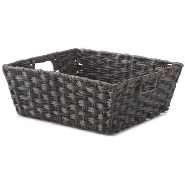 Plastic Handy Baskets Rattan Style Organizer Studio Storage Basket With  Handle