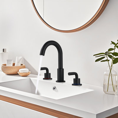 2-handle Bathroom Faucet with Drain Assembly