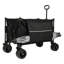 Chariot allongé pliable et pliable, capacité de poids de 480 lb, chariot de jardin pliant robuste avec grandes roues tout-terrain et porte-boissons, poche latérale et freins