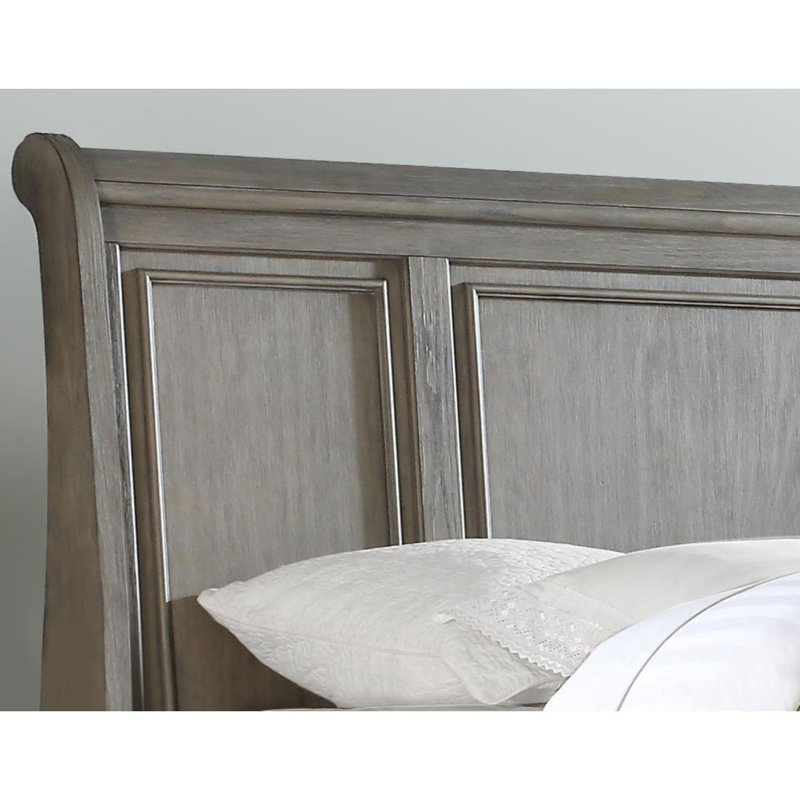 Grand lit de rangement gris antique, Antique Grey, Grand lit
