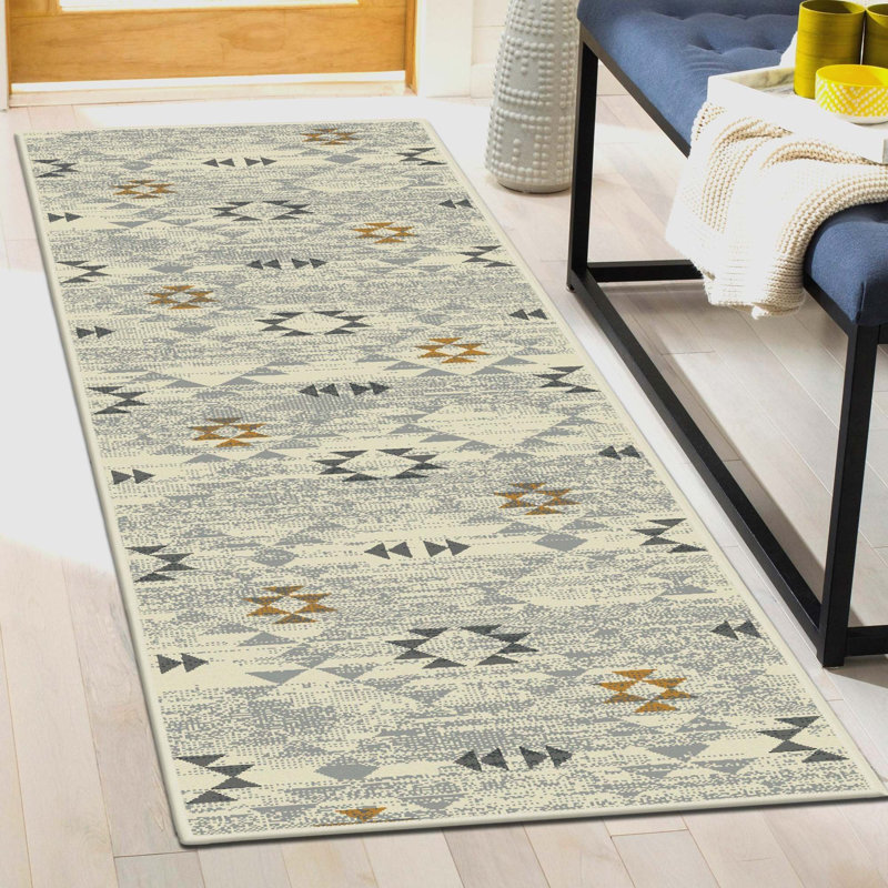 Runner Geometric Area Rug, Runner 60 x 150cm