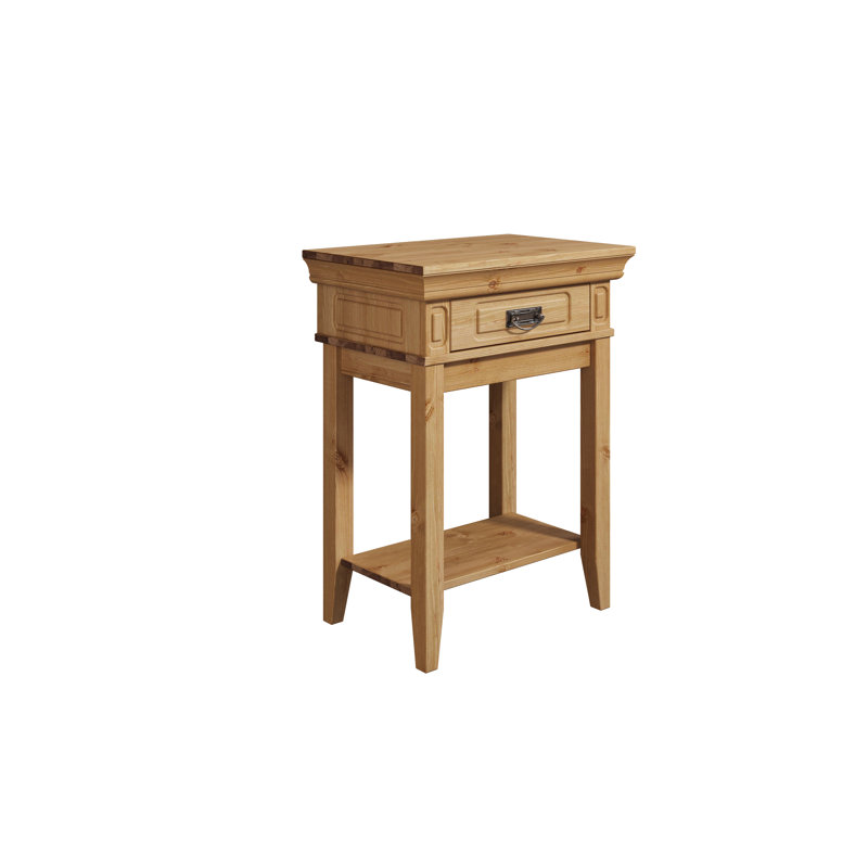 Lewistown 58cm Solid Wood Console Table, Brown, Brown