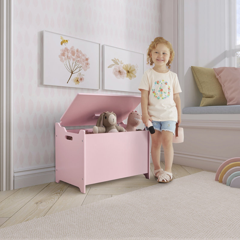  Evolur Wooden Toy Chest Organizer , Pink