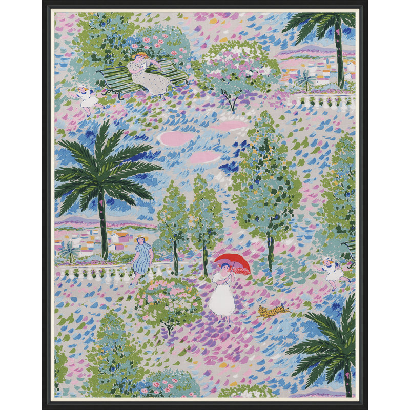 Park Life Print by Paule Marrot, Black Framed, 54" H x 43" W x 1.25" D