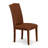3 Piece Kitchen Table Set for Small Spaces Contains a Square Dining Room Table and 2 Brown Faux Leather Chairs, Mahogany-52030614