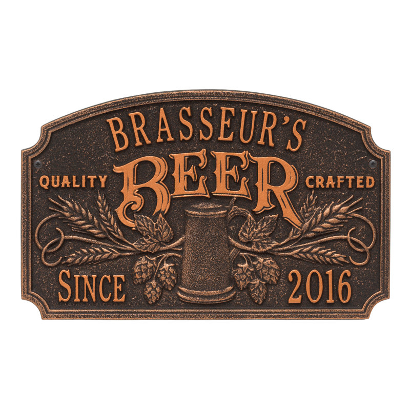 Quality Crafted Beer Arch Wall Décor, Oil Rubbed Bronze, Yes