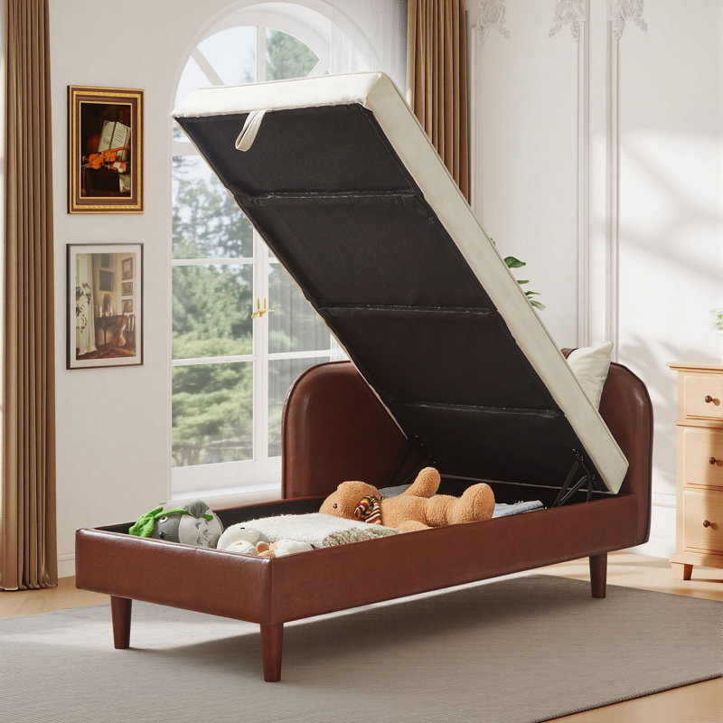 Chaise longue avec rangement Modern Upholstery, Beige