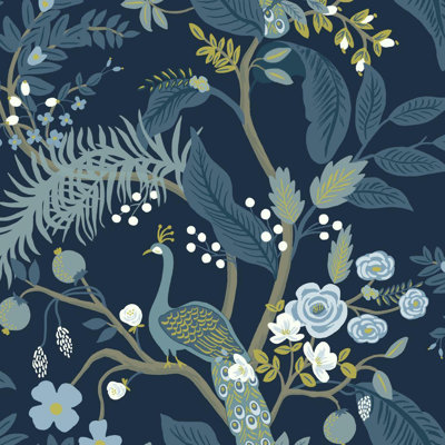 Rifle Paper Co. Peacock 27' x 27" Wallpaper Roll