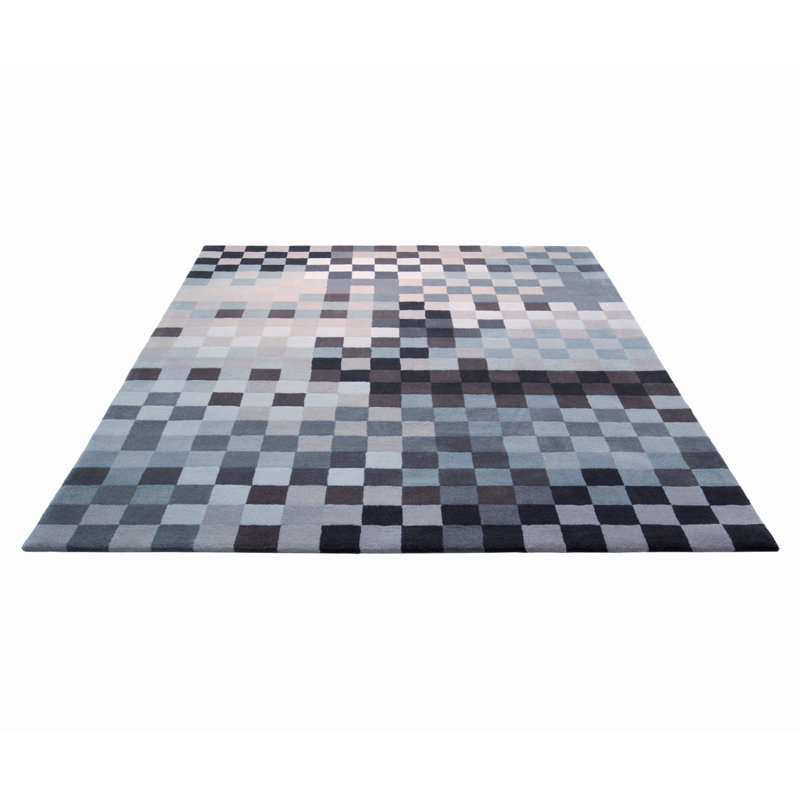 Pixel Geometric Hand Woven Area Rug, 120 x 180cm