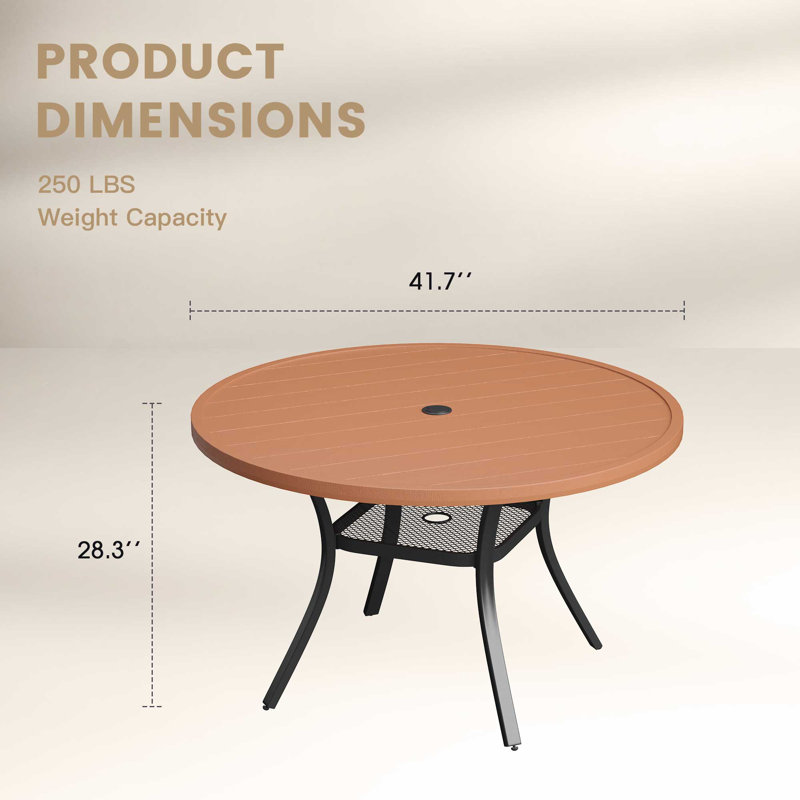 Table de salle à manger ronde, Noyer