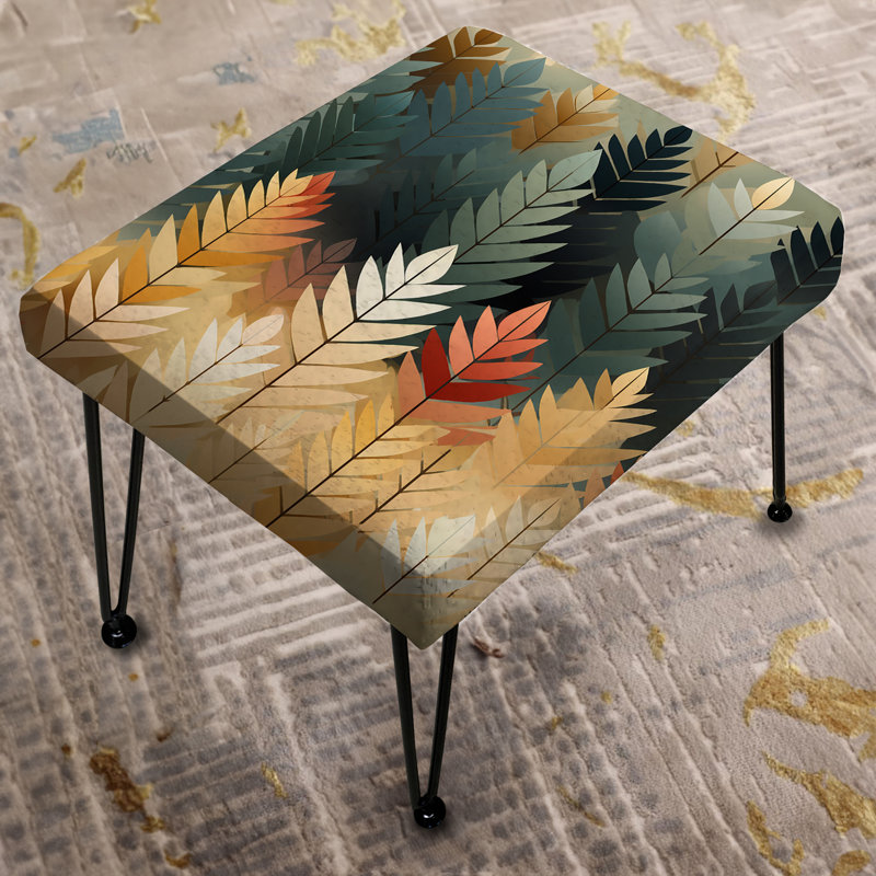 Tree Chevron Woodland Delight - Repose-pieds rectangulaire à chevrons