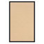 Tapis berbère beige clair avec bordure en coton noir fait à la main Nannette-158822662