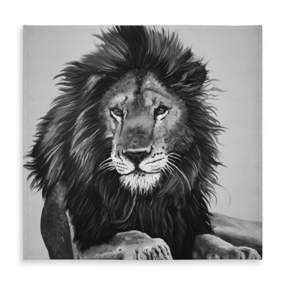 Lion King Bedroom Tablecloth - Monochrome Feline Home Decor