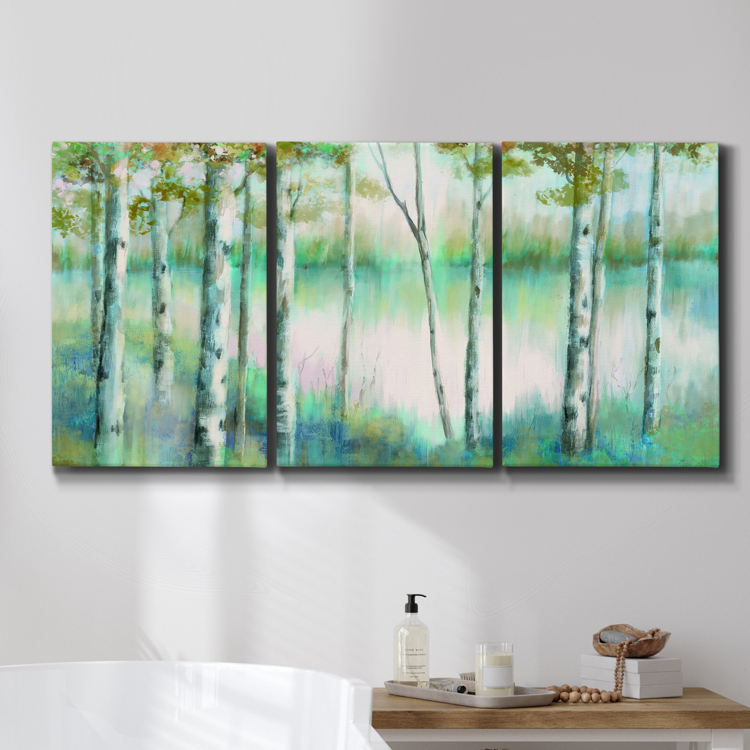 Winston Porter Single Pink Bloom II Framed On Canvas 3 Pieces Print ...