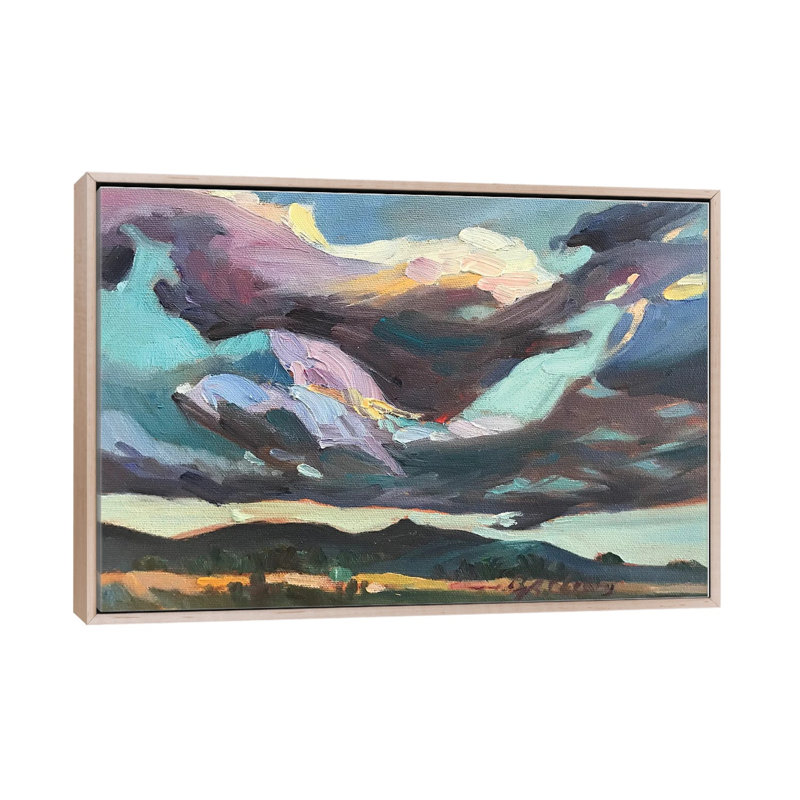 Dark Sky New Mexico 1 Piece Wall Art on Canvas, 45.72 cm H x 66.04 cm W x 4.445 cm D, Natural Wood
