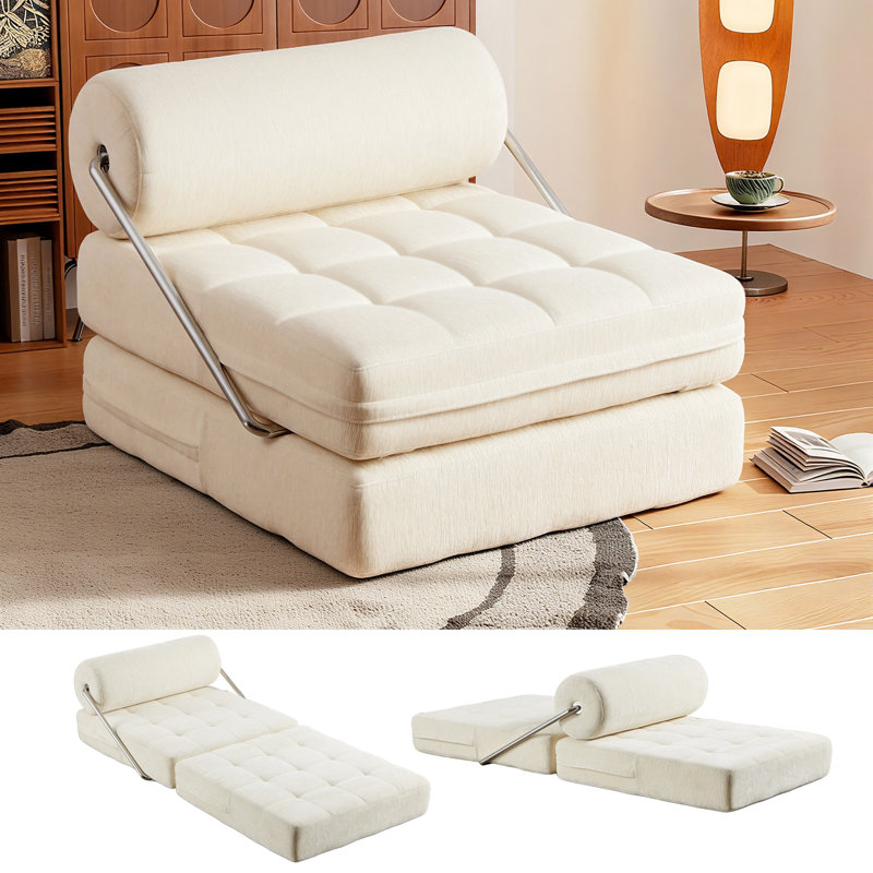 1 Seater Chenille Sofa Bed