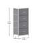Melisaa 4 Drawer Vertical Storage Dresser with Cast Iron Frame, Wood Top and Fabric Drawers-264313263