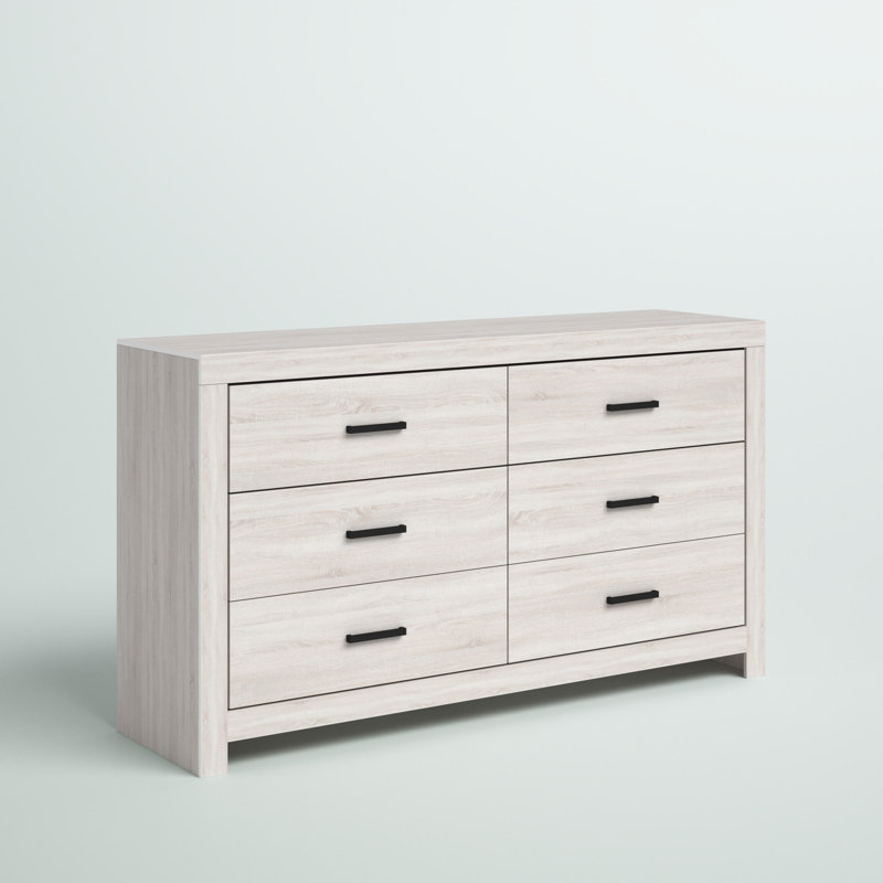 Anterio 58.5'' W 6 - Drawer Dresser, Coastal White