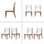 Ensemble de 2 chaises de salle à manger rembourrées - Élégantes chaises d'appoint en tissu traditionnel avec lignes courbes, structure en bois massif-702424311