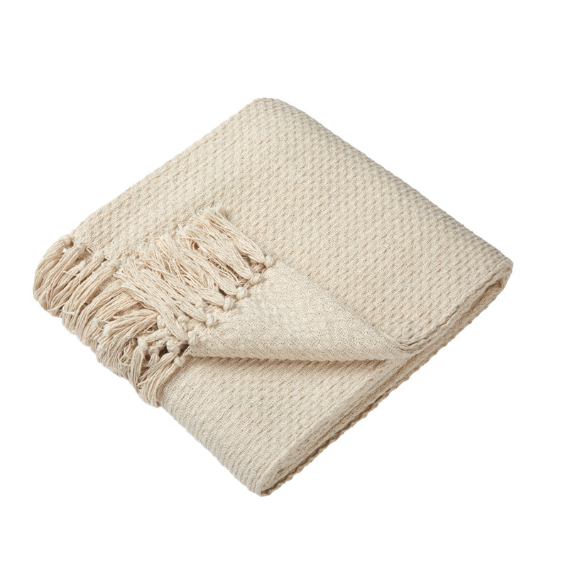 Hermbusche Throw Blanket, Cream, W130 x L180cm