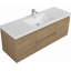 Meuble-lavabo flottant 60 po avec lavabo, meuble-lavabo mural avec lavabo à surface solide et tiroirs à fermeture en douceur 60 po