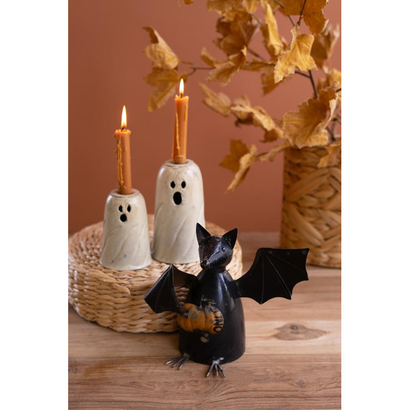 ENSEMBLE DE DEUX PORTE-BOUGIES HALLOWEEN, 1