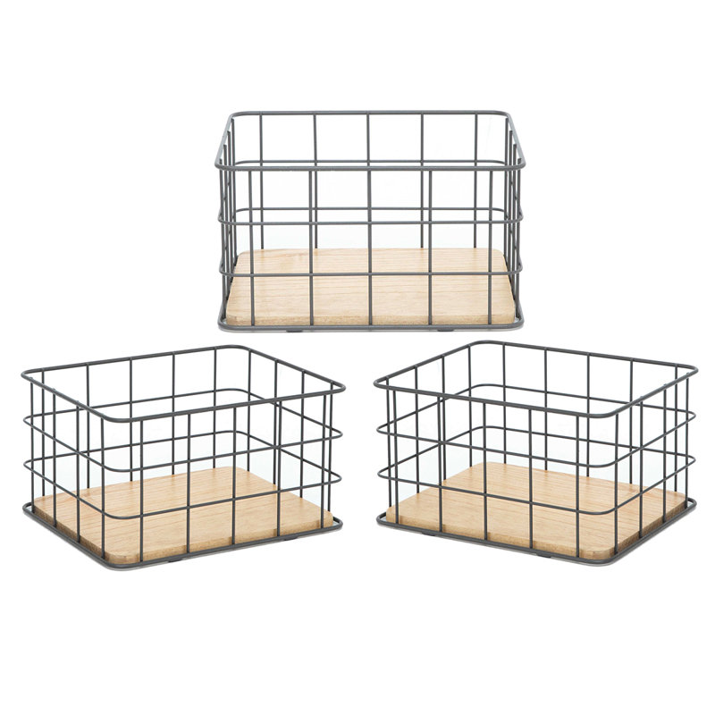 Ensemble de paniers, H 4,75 po x l 8,5 po x P 7 po