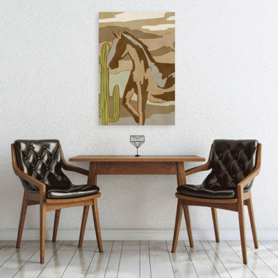 Art sauvage, paysage sauvage, cheval sauvage, cactus