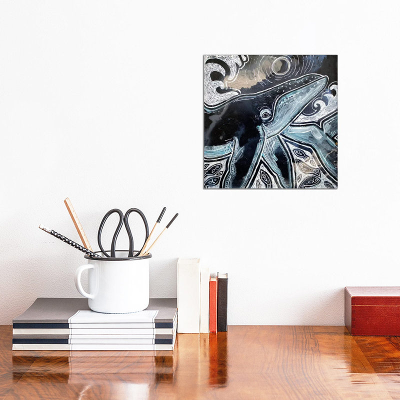 Whale Song by Lynnette Shelley - Wrapped Canvas Painting, 30.48 cm H x 30.48 cm W