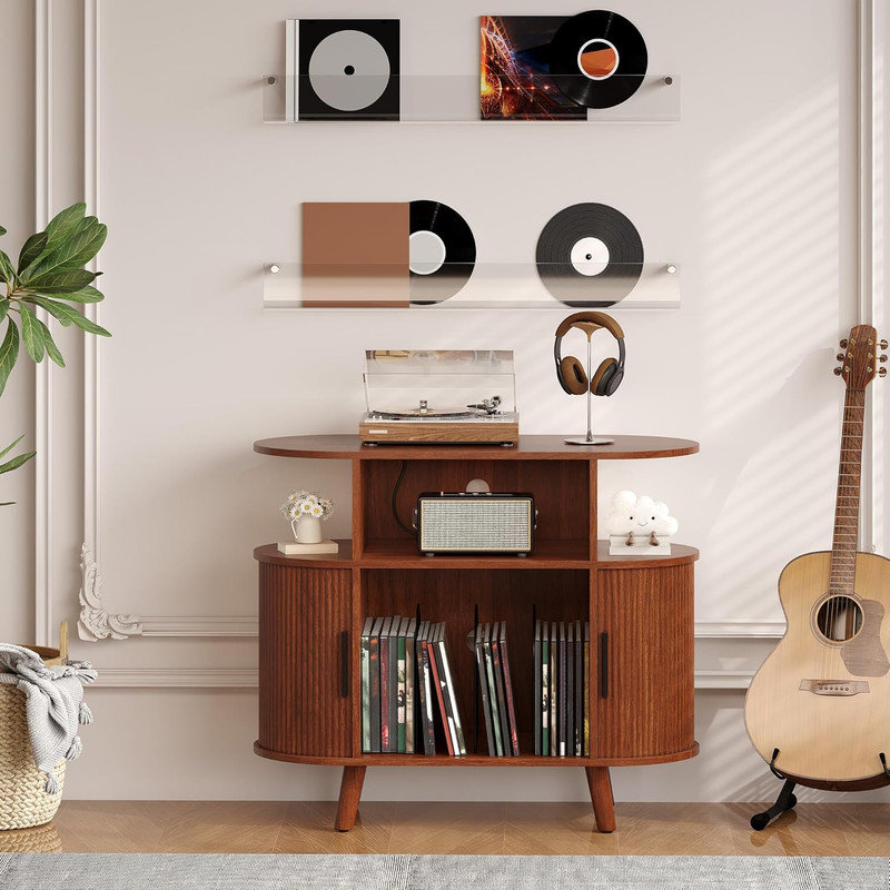 Unfinished Media Shelves with Fireplace Included