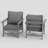 5-Person Modular HDPE Outdoor Conversation Set With 5"Thick Cushions, All-Weather Poly Lumber Patio Sofa Seating Set-2122898510-2122898509