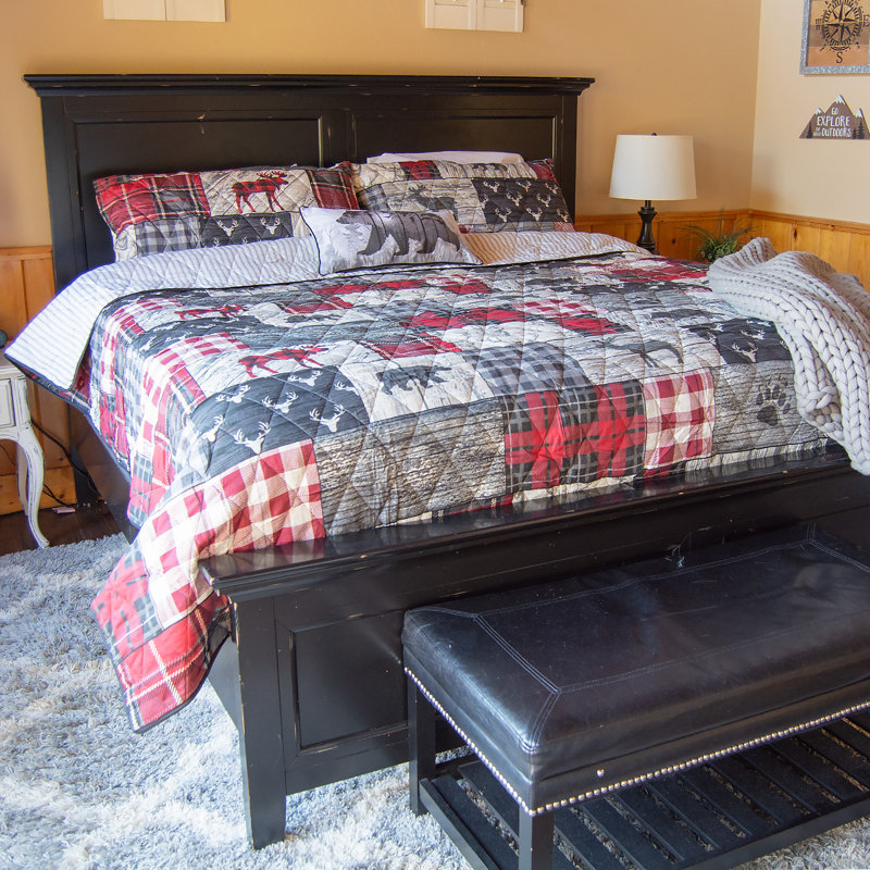 Timber Timber Reversible Quilt Set, Twin Quilt + 1 Standard Sham
