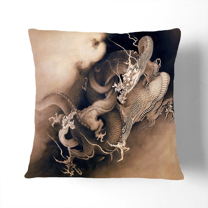 Square Throw Cushion, Black, 40cm H x 40cm W x 15cm D