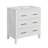 30'' Bathroom Vanity With Ceramic Sink Combo, Free Standing Single Vanity Set With 3 Drawers,  Wood Frame Bathroom Storage Cabinet, White-2018382378