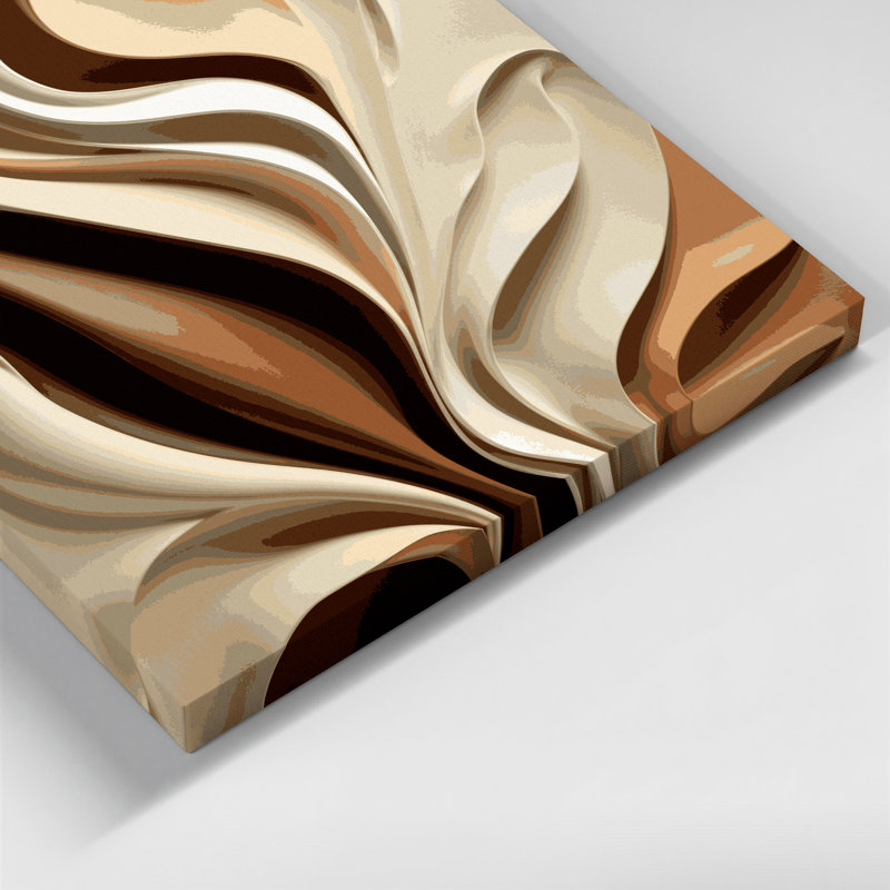 «Abstract Color Field 84», art mural sur toile beige, H 16 po x l 16 po