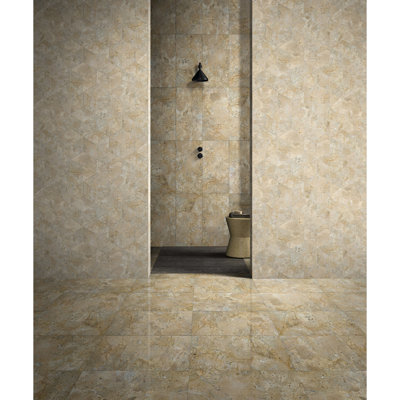 Carreaux de marbre hexagonaux dorés et jaunes beiges - longueur de côté de 5,7 pouces, 1/2 épaisseur, finition, pour plancher et mur dans le salon, salle à manger, côté carrelage du musée des sciences, 0,5 épaisseur, couloir, commercial