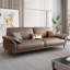 Causeuse coussin en cuir véritable Coffee-166867286-166867284