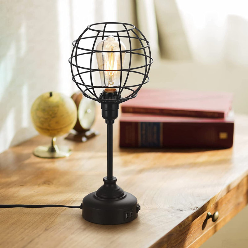 Lampe de table USB en métal
