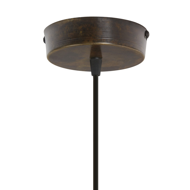 Luminaire suspendu en forme de dôme ultramoderne à 1 lumière de 9,75 po Jiayue, Bronze/Doré