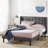 Martinez Upholstered Wingback Bed-10042703